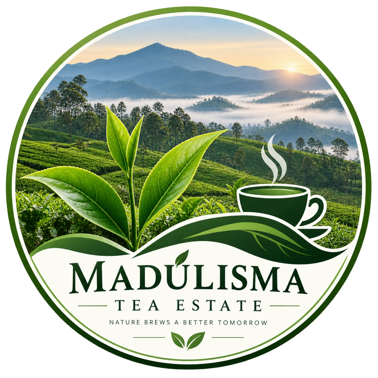 Rows of tea bushes on a Madulsima tea estate