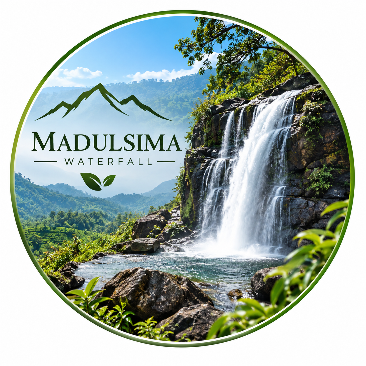 A Madulsima waterfall cascading through the forest